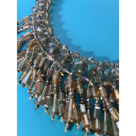 Aldo Multi-Layered Statement Necklace With Beaded Fringe Design - Picture 10 of 10